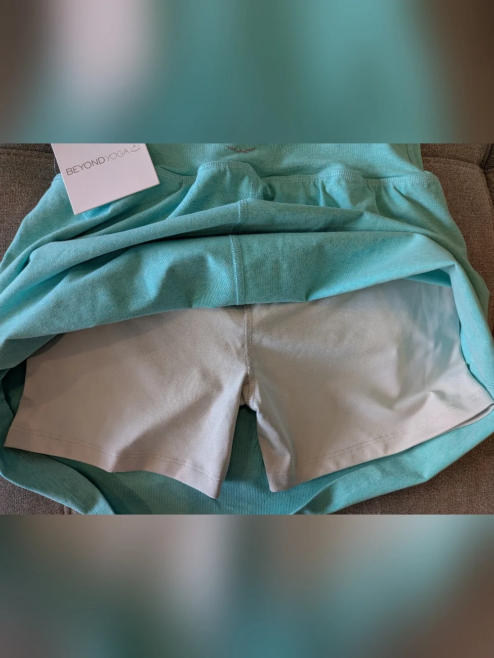 Beyond The Bump Maternity Spacedye Hot Shot Circle Skort Aquamarine Size XS NWT